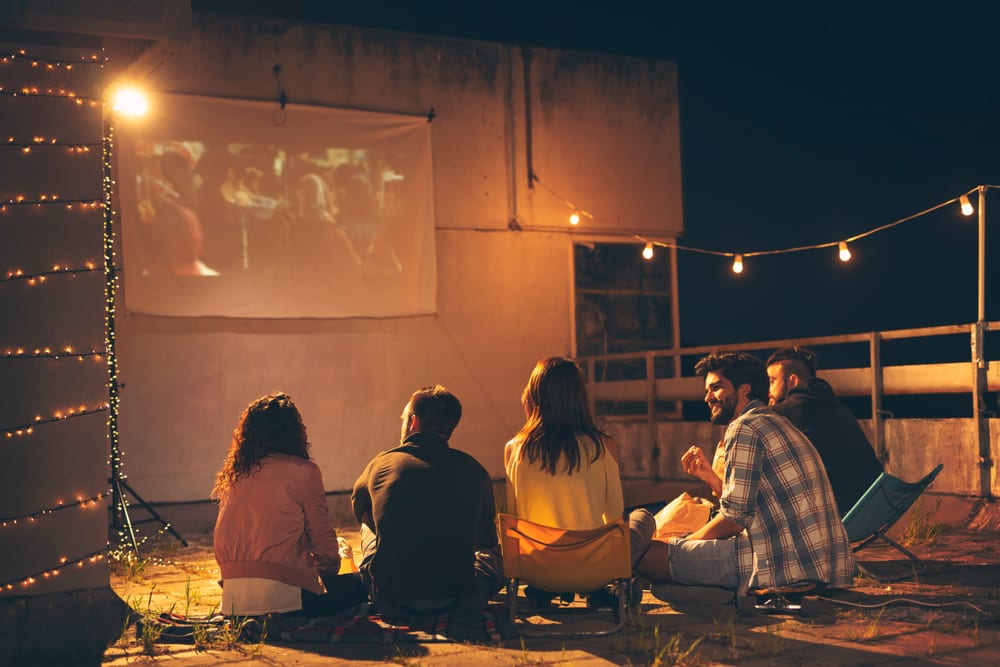 Activities for Fathers Day - Watch an outdoor movie