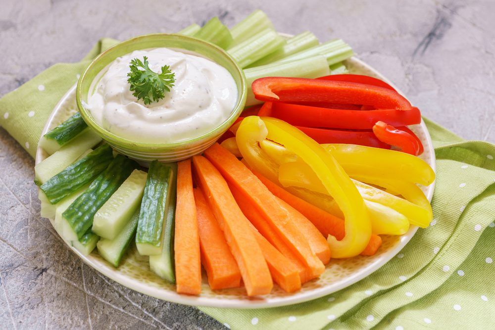 Late-Night Nutritious and Healthy Snacks - Fresh Veggies with Dip